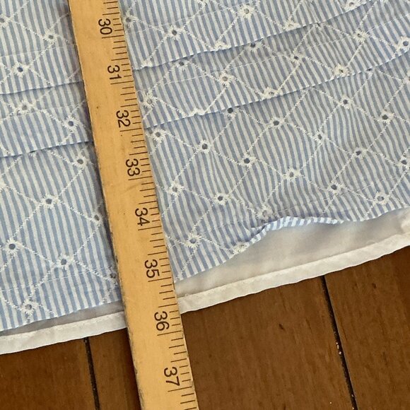 NWT Draper James RSVP puff sleeve blue eyelet shirt dress sz Large - Picture 10 of 11